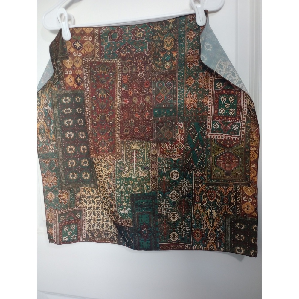 Vintage Boho Patchwork Persian Rug Printโ Scarf 21" Square